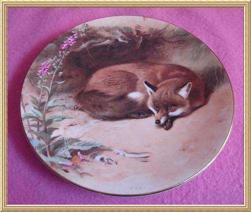 1918 Royal Worcester " The Fox " Plate signed A.Thorburn from Blisful