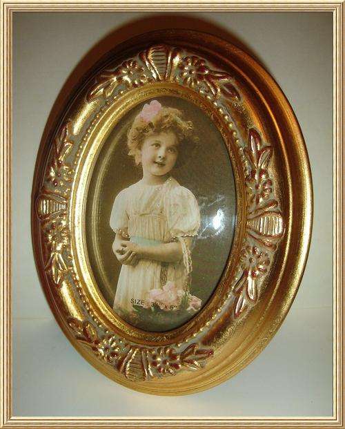 Ornate Wooden Convex Glass Frame from Blisful