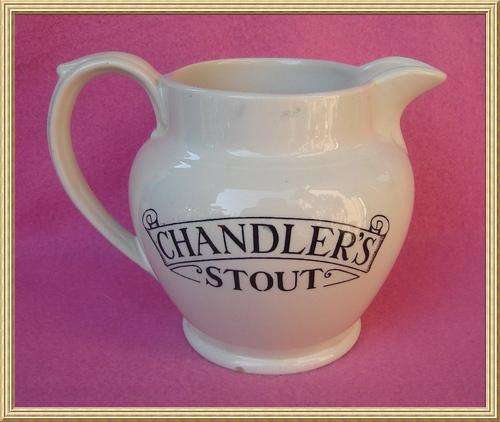 English Burleigh Ware " Chandler's Beers " Porcelain Jug from Blisful