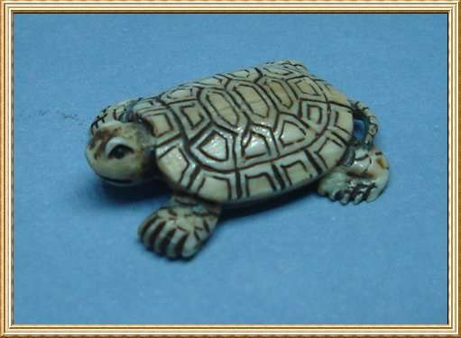 Vintage Oriental Ivory  Netsuke " Turtle " signed to base, from Blisful