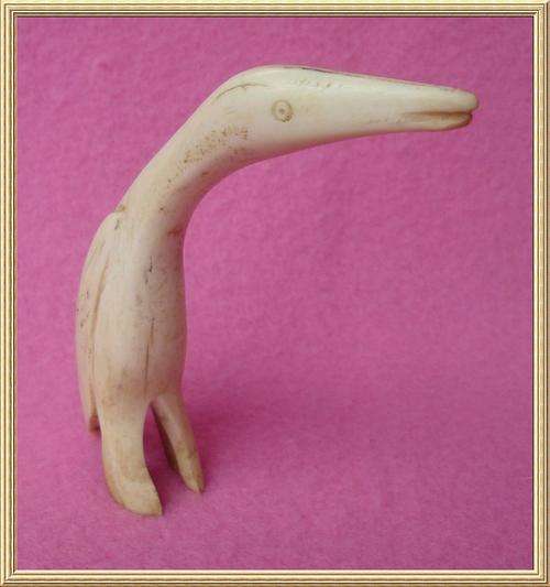 Vintage Hand Carved Wathog Ivory " Bird " from Blisful
