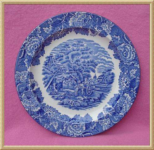 Woods Ware Blue & White English Scenery Plate from Blisful