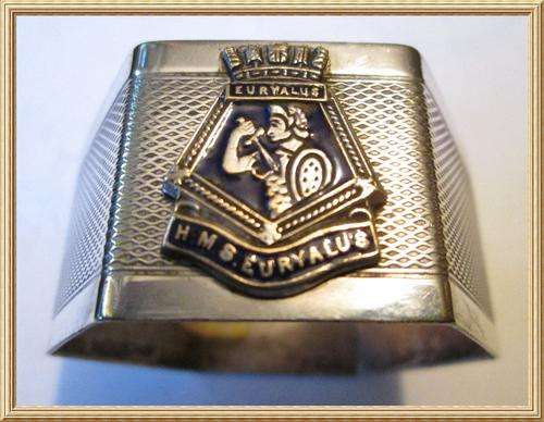 Royal Navy H.M.S.Euryalus Napkin Ring ( 1899 - 1920 ) from Blisful