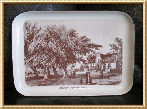 Vintage " Groot Constantia " Porcelain Tray from Blisful