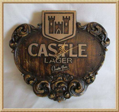 Advertising Castle Larger " Charles Glass " Plaque / Clock from Blisful