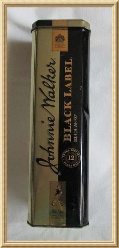 Advertising Tin - Johnnie Walker Black Label 12 years Scotch Whisky from Blisful