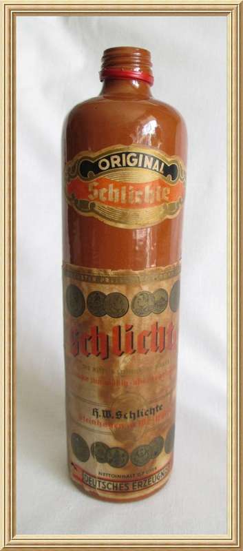 Vintage c1920's  Original Schlichte Steinhagen Westphalia German Crock Gin Bottle from Blisful