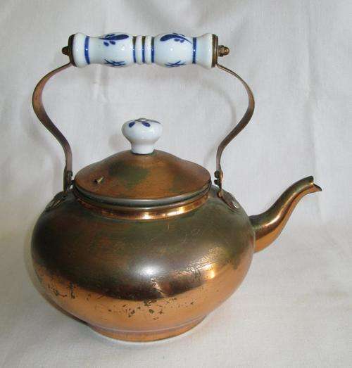 Vintage Copper Plated Kettle from Blisful