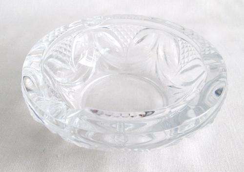 Solid Pressed Crystal Ashtray from Blisful