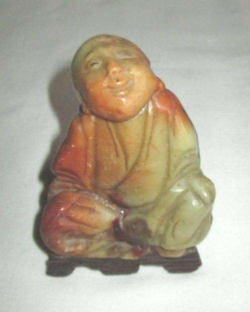 Vintage Hand Crafted Stone Buddha from Blisful