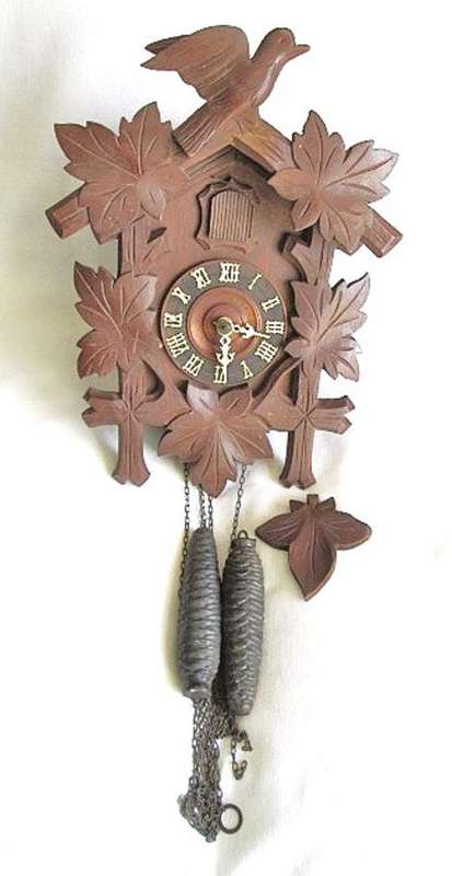 Vintage Wooden Black Forest Cuckoo Clock from Blisful