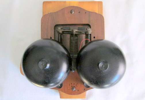 Antique Polarized Vibrating Twin Gong Alarm Bell with Metal Cover from Blisful