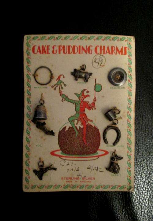 Vintage - Set Of 9 1940'S Sterling Silver Christmas Pudding Charms from Blisful