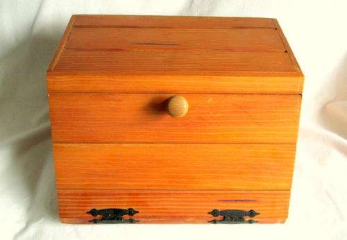 Vintage Wooden Bread Box from Blisful
