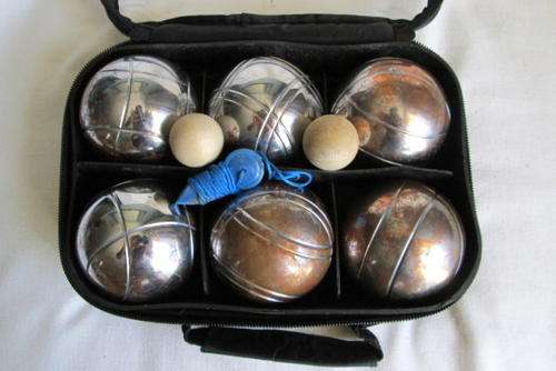 Vintage Set of French Boule Balls (Iron bowls) from Blisful