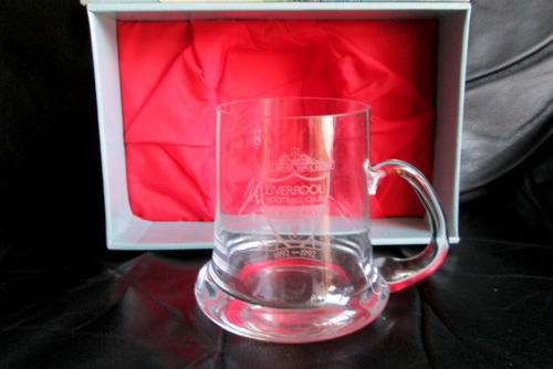 Vintage Boxed Irish Duiske Hand Cut Tankard - Liverpool Football Club 100 years from Blisful