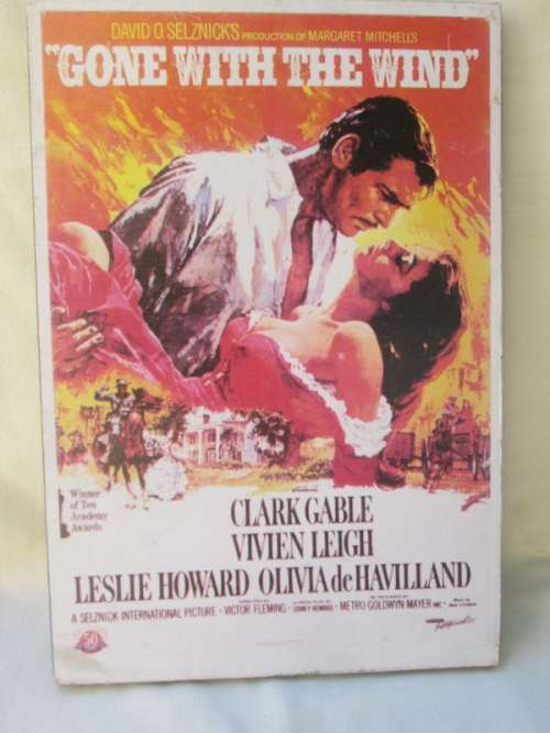 1939 Poster "Gone with the Wind" Clark Gable & Vivien Leigh from Blisful