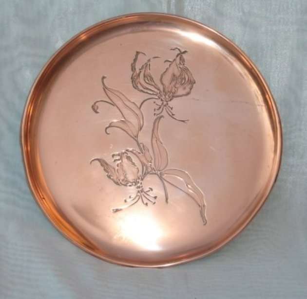 COPPER ROUND TRAY
