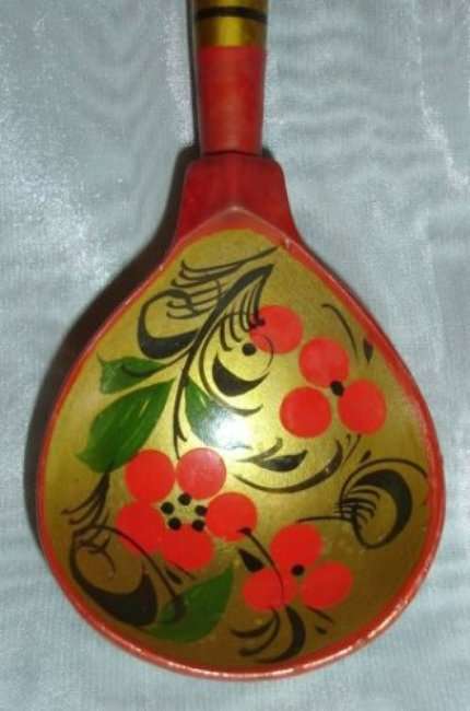 HANDPAINTED WOOD LADLE from BLISFUL