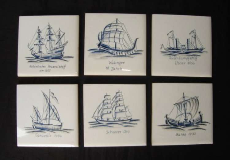 GERMAN hand made nautical TILES from BLISFUL