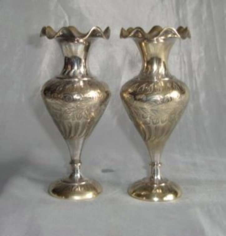 PAIR of BRASS VASES from BLISFUL