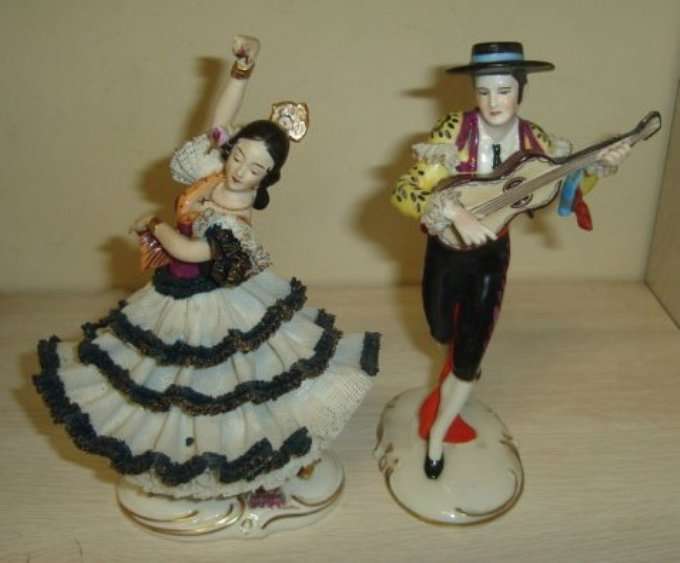 PAIR of DRESDEN FIGURINES from BLISFUL