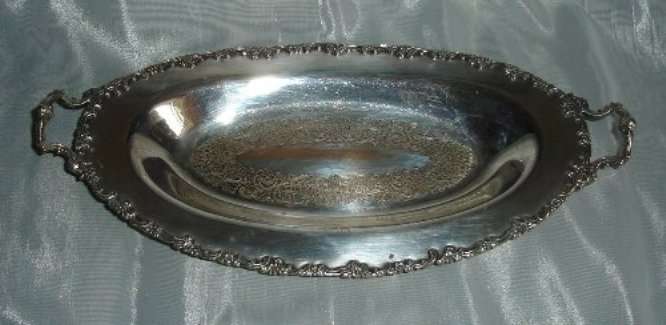 WM ROGERS HAMILTON SILVER PLATED TRAY from BLISFUL