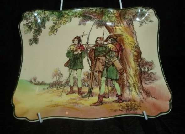 ROYAL DOULTON SERIESWARE " UNDER THE GREENWOOD TREE / ROBIN HOOD " D6341 PLATE from BLISFUL