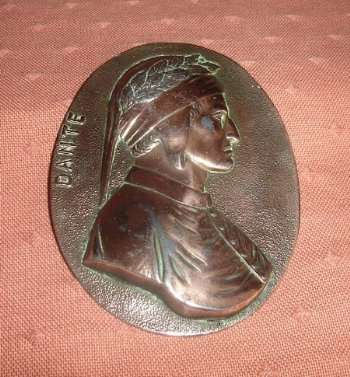 OVAL COPPER PLAQUE " DANTE " from BLISFUL