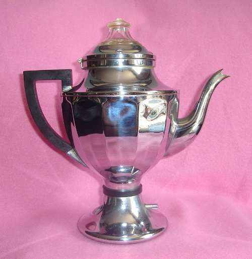 1950'S Era ART DECO SWAN BRAN - BIRMINGHAM ENGLISH PERCOLATOR from BLISFUL