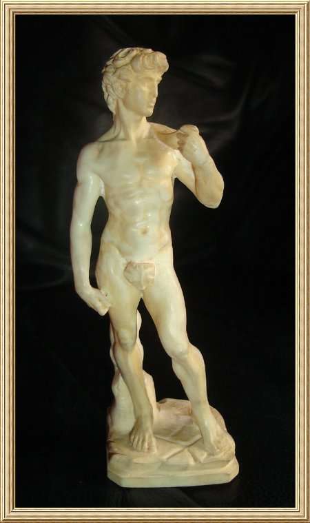 SANTINI'S IVORINE STATUE of NUDE DAVID from BLISFUL