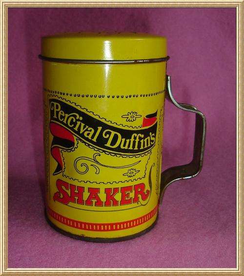 Tin " Percival Duddin's " Shaker from Blisful