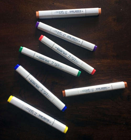 7 x Copic Markers (Ideal for fashion or graphicer designer) - Colours as per Photo