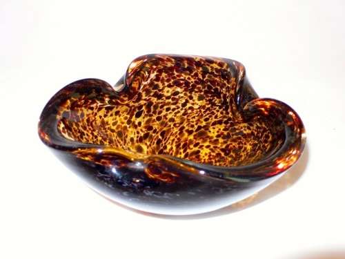 Ashtray Tortoise Shell - Magnificent Murano Ashtray in Excellent Condition