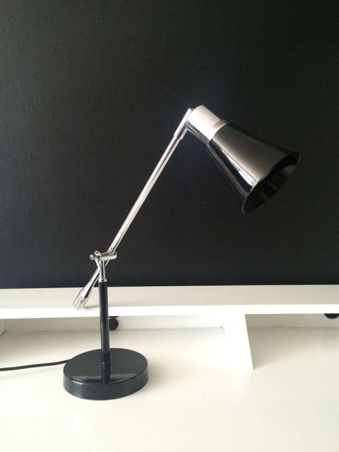 Desk Lamp - Sleek and Modern - Black and Chrome