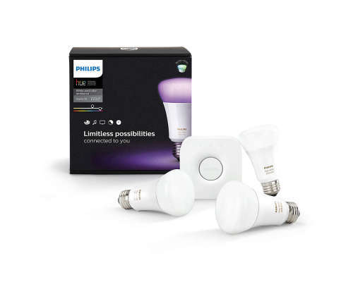 Philips Hue White and Colour Ambiance Wireless Lighting E27 Starter Kit (Takealot sells at R4,950)