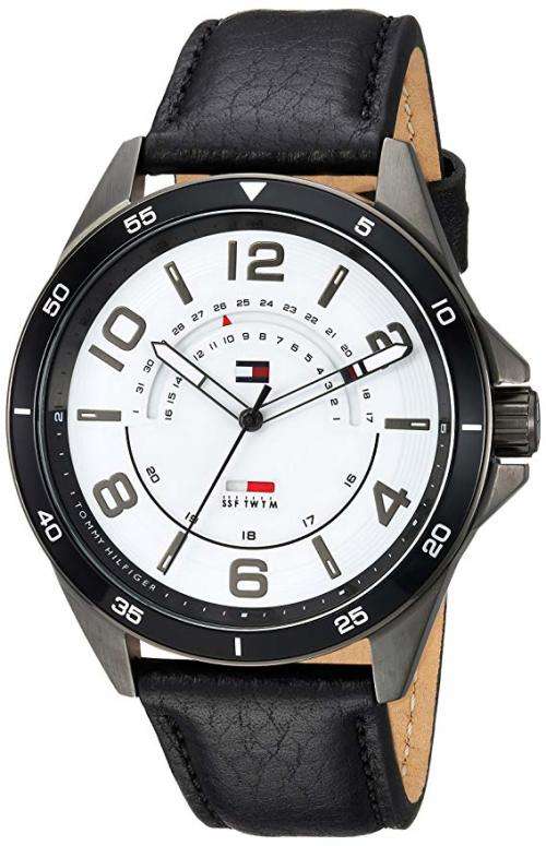 Tommy Hilfiger Men's Casual Sport Stainless Steel Quartz Watch with Leather Strap, (Model: 1791396)