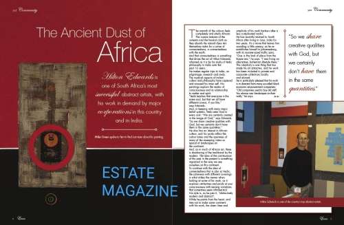 Hilton Edwards Abstract Art Painting -  cartographic series