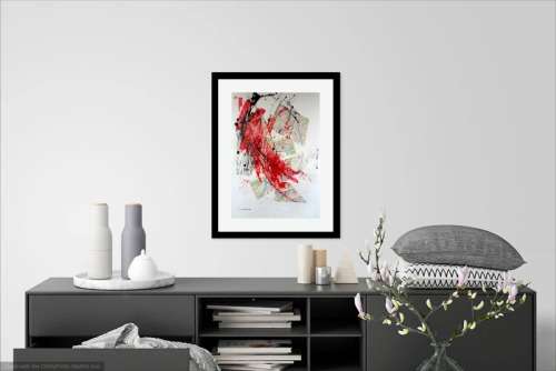 Hilton Edwards Abstract Art Painting -  cartographic series