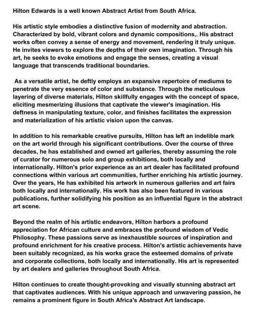 Hilton Edwards Abstract Art Painting -  tondo