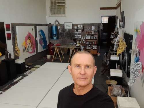 Hilton Edwards Abstract Art Painting -  cartographic series