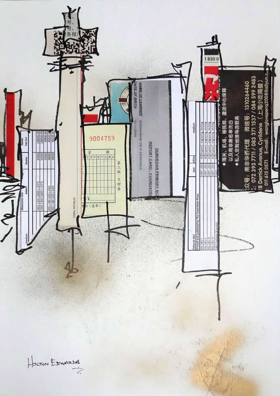 Hilton Edwards Abstract Art Painting - cityscape