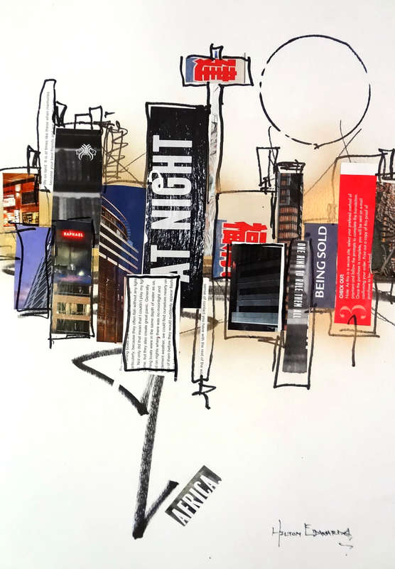 Hilton Edwards Abstract Art Painting - cityscape