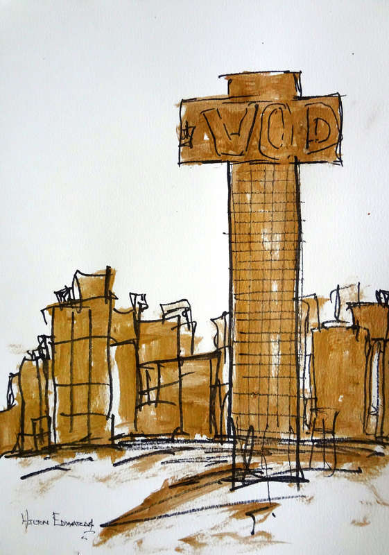 Hilton Edwards Abstract Art Painting - cityscape
