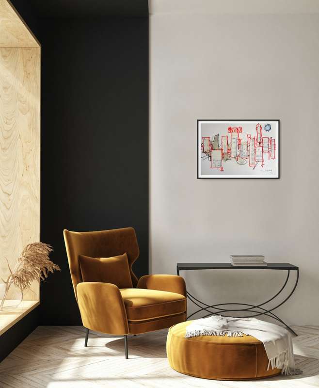 Hilton Edwards Abstract Art Painting - cityscape