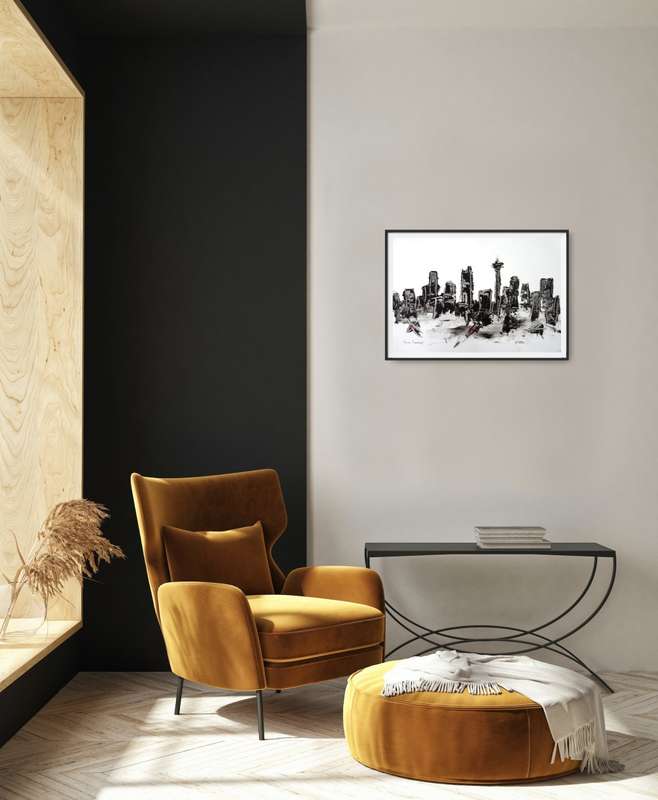 Hilton Edwards Abstract Art Painting - cityscape Gallery Retail R4 000