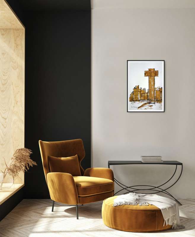Hilton Edwards Abstract Art Painting - cityscape