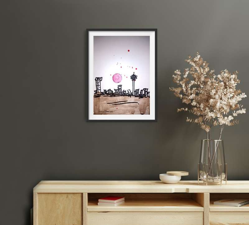 Hilton Edwards Abstract Art Painting - cityscape