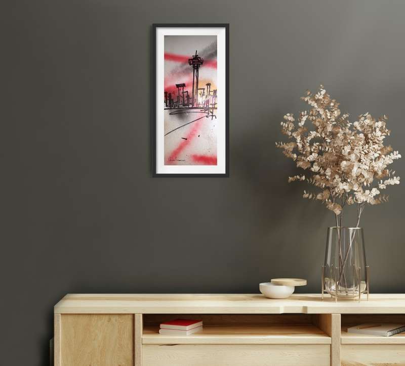 Hilton Edwards Abstract Art Painting - cityscape