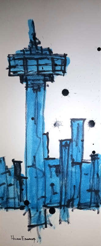 Hilton Edwards Abstract Art Painting - cityscape
